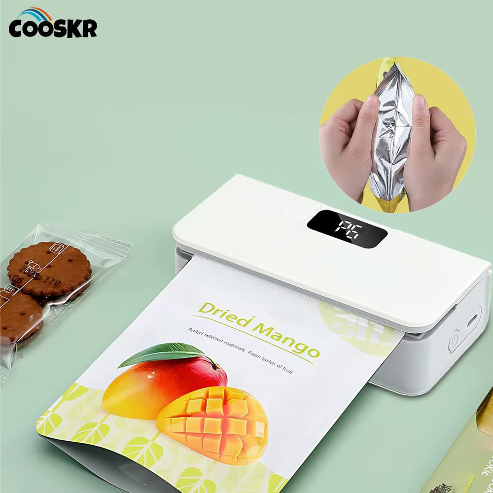 Portable Mini Heat Sealer for Food Preservation and Packaging