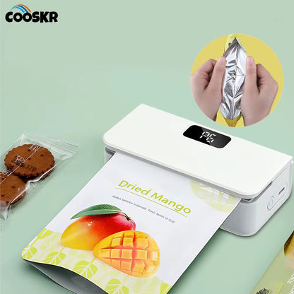 Portable Mini Heat Sealer for Food Preservation and Packaging
