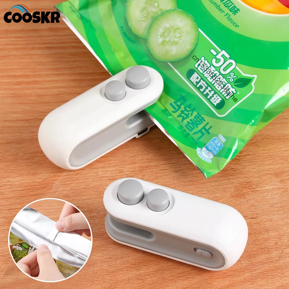 Mini Portable Heat Sealer for Food Packaging - Rechargeable Thermal Bag Sealing Machine
