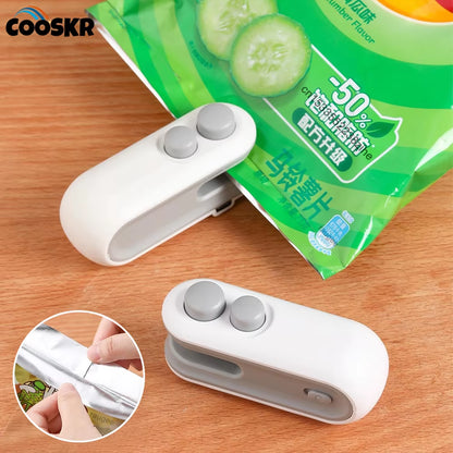 Mini Portable Heat Sealer for Food Packaging - Rechargeable Thermal Bag Sealing Machine