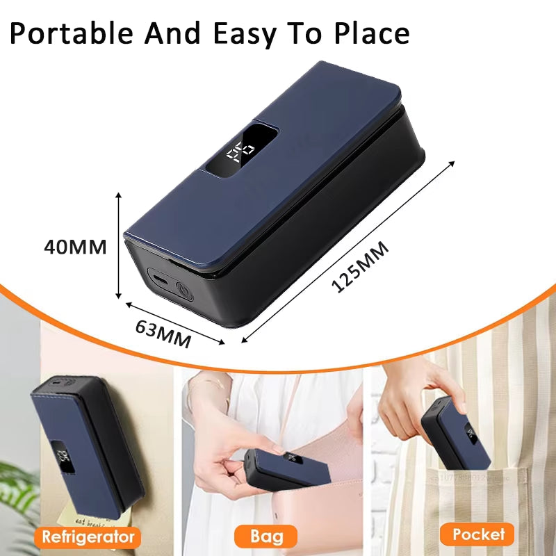 Portable Mini Heat Sealer for Food Preservation and Packaging